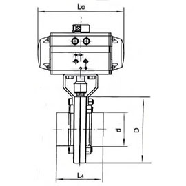 The pneumatic sanitary butterfly valve