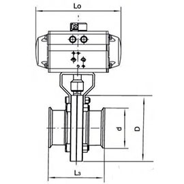 The pneumatic sanitary butterfly valve