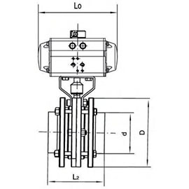 The pneumatic sanitary butterfly valve