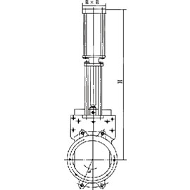 The pneumatic knife gate valve