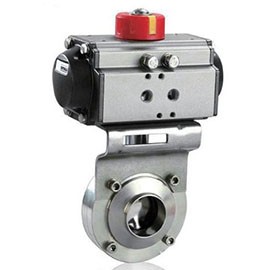 The pneumatic sanitary butterfly valve